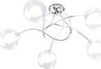 Plafoniera-Contemp-Willow-Metallo-Cromo-Vetro-Bianco-E-Satinato-5-Luci-G9