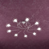 Plafoniera-Contemp-Willow-Metallo-Cromo-Vetro-Bianco-E-Satinato-9-Luci-G9