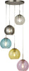 Plafoniera-Contemporanea-Acciaio-Argento-Vetro-Multicolor-5-Luci-E27