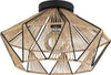 Plafoniera-Contemporanea-Adwickle-1-Luce-Metallo-Nero-E-Tessuto