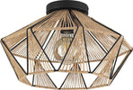 Plafoniera-Contemporanea-Adwickle-1-Luce-Metallo-Nero-E-Tessuto