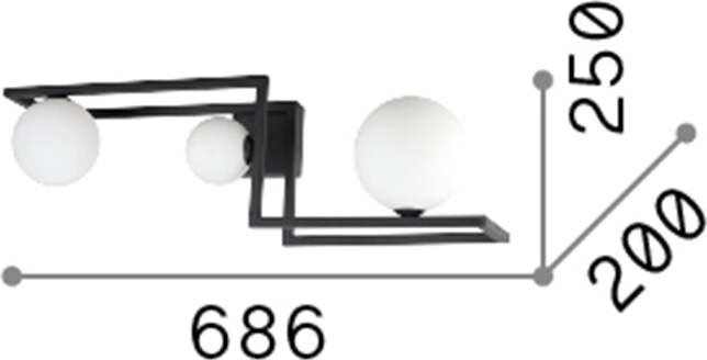 Plafoniera-Contemporanea-Angolo-Metallo-Ottone-3-Luci-G9-3W-3000K-Luce-Calda