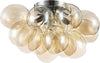 Plafoniera-Contemporanea-Baldo-Metallo-Nichel-4-Luci-Diffusori-Cognac