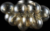 Plafoniera-Contemporanea-Baldo-Metallo-Nichel-4-Luci-Diffusori-Cognac