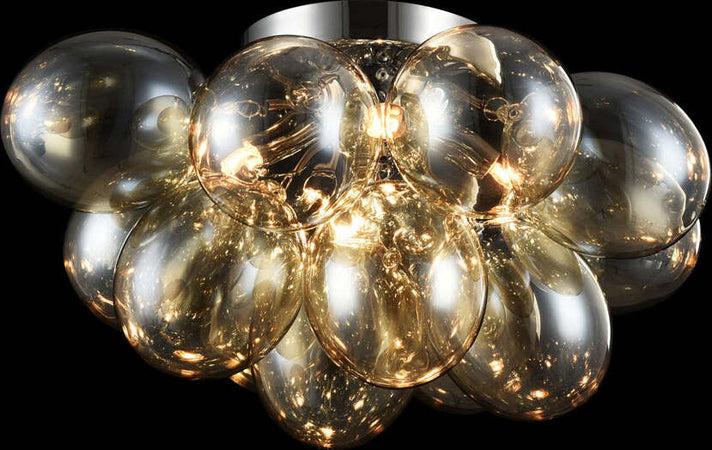 Plafoniera-Contemporanea-Baldo-Metallo-Nichel-4-Luci-Diffusori-Cognac