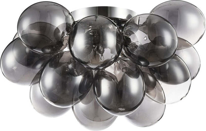 Plafoniera-Contemporanea-Baldo-Metallo-Nichel-4-Luci-Diffusori-Fumè
