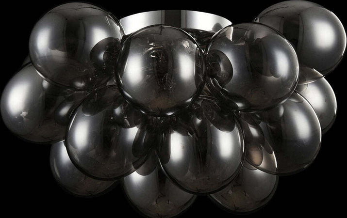 Plafoniera-Contemporanea-Baldo-Metallo-Nichel-4-Luci-Diffusori-Fumè