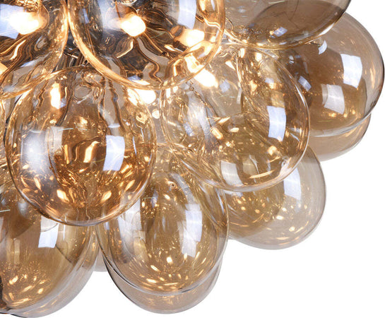 Plafoniera-Contemporanea-Baldo-Metallo-Nichel-8-Luci-Diffusori-Cognac