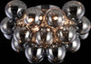 Plafoniera-Contemporanea-Baldo-Metallo-Nichel-8-Luci-Diffusori-Fumè