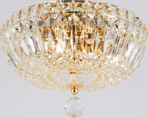 Plafoniera-Contemporanea-Basfor-Metallo-Oro-3-Luci-Diffusori-Tessile