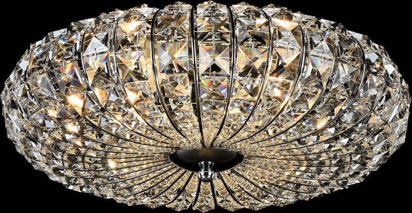 Plafoniera-Contemporanea-Broche-Metallo-Nichel-4-Luci-Con-Cristalli