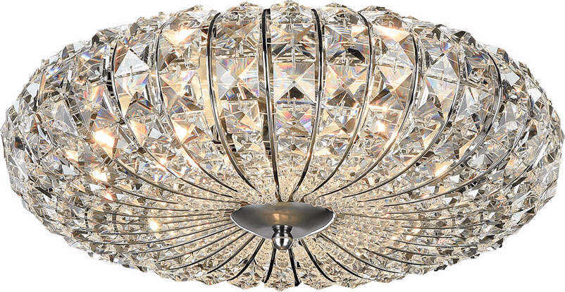 Plafoniera-Contemporanea-Broche-Metallo-Nichel-4-Luci-Con-Cristalli