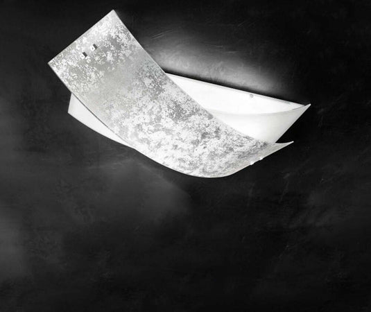 Plafoniera-Contemporanea-Camilla-Metallo-Cromo-Vetro-Argento-2-Luci-E27-L.-43Cm