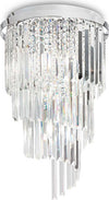 Plafoniera-Contemporanea-Carlton-Metallo-Cristallo-Cromo-8-Luci-E14