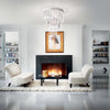 Plafoniera-Contemporanea-Carlton-Metallo-Cristallo-Oro-12-Luci-E14