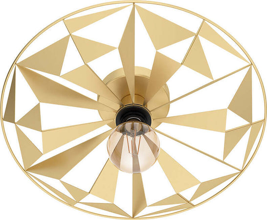 Plafoniera-Contemporanea-Castanuelo-1-Luce-Acciaio-Oro