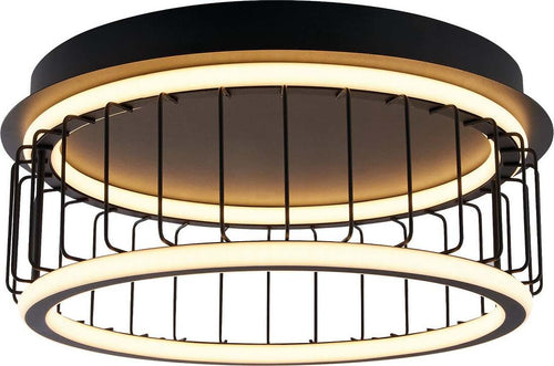 Plafoniera-Contemporanea-Circolo-Alluminio-Bianco-Silicone-Nero-Led-40W-3000K