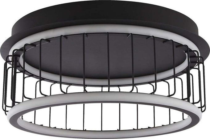 Plafoniera-Contemporanea-Circolo-Alluminio-Bianco-Silicone-Nero-Led-40W-3000K