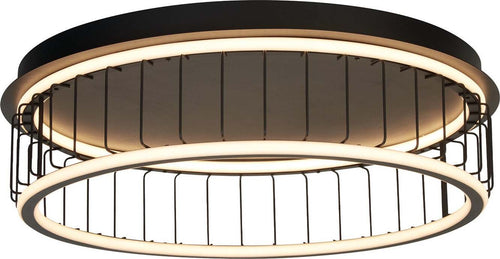 Plafoniera-Contemporanea-Circolo-Alluminio-Bianco-Silicone-Nero-Led-46W-3000K