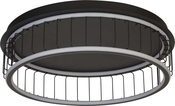 Plafoniera-Contemporanea-Circolo-Alluminio-Bianco-Silicone-Nero-Led-46W-3000K