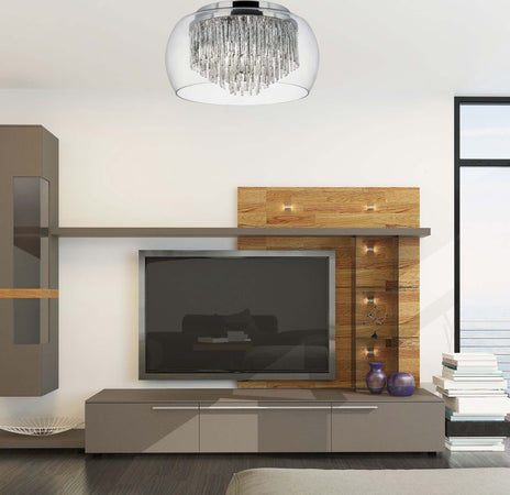 Plafoniera-Contemporanea-Curva-Acciaio-Cromo-Vetro-4-Luci-G9