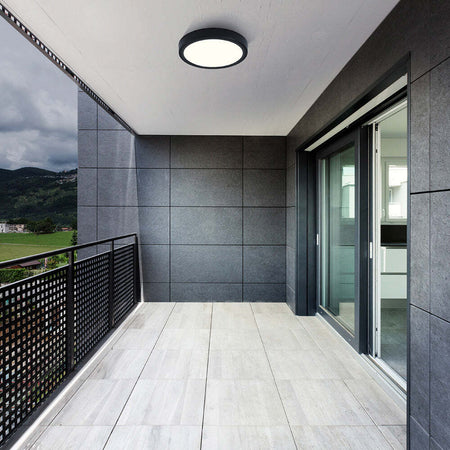 Plafoniera-Contemporanea-Da-Esterno-Argolis-2-Led-Acciaio-Nero