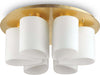 Plafoniera-Contemporanea-Daisy-Metallo-Oro-6-Luci-E27