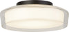 Plafoniera-Contemporanea-Disco-Acciaio-Nero-Vetro-Trasparente-Led-14W-3000K