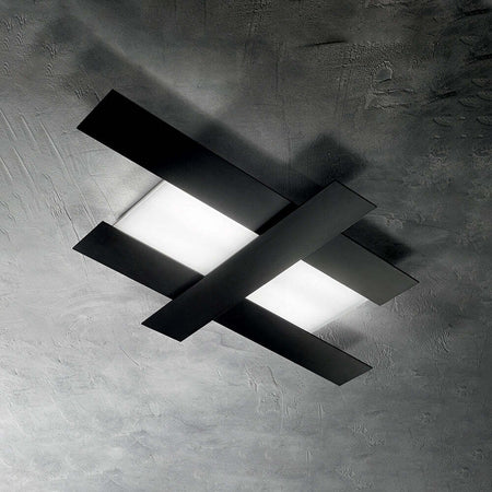 Plafoniera-Contemporanea-Doha-Alluminio-Nero-1-Luce-Led-40W