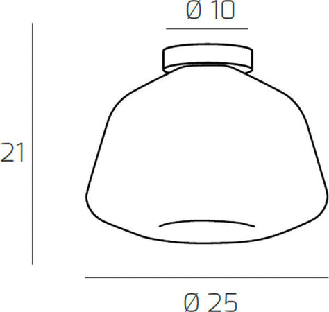 Plafoniera-Contemporanea-Double-Skin-Alpha-Metallo-Cromo-Vetro-Trasp.-1-Luce-E27