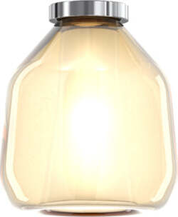 Plafoniera-Contemporanea-Double-Skin-Beta-Metallo-Cromo-Vetro-Ambra-1-Luce-E27
