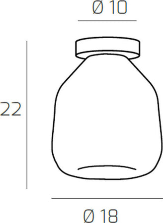 Plafoniera-Contemporanea-Double-Skin-Beta-Metallo-Cromo-Vetro-Trasp.-1-Luce-E27