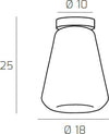 Plafoniera-Contemporanea-Double-Skin-Gamma-Metallo-Cromo-Vetro-Trasp.-1-Luce-E27