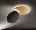 Plafoniera-Contemporanea-Drum-Alluminio-Oro-Led-Integrato-43W