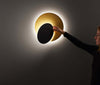Plafoniera-Contemporanea-Drum-Alluminio-Oro-Led-Integrato-43W