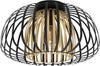 Plafoniera-Contemporanea-Encinitos-1-Luce-Acciaio-Nero-E-Oro