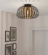 Plafoniera-Contemporanea-Encinitos-1-Luce-Acciaio-Nero-E-Oro