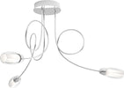 Plafoniera-Contemporanea-Feeling-Net-Metallo-Cromo-Vetro-Trasparente-3-Luci-G9