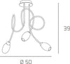 Plafoniera-Contemporanea-Feeling-Net-Metallo-Cromo-Vetro-Trasparente-3-Luci-G9