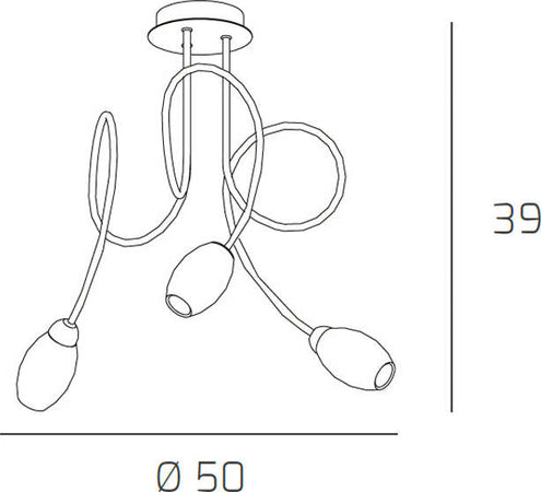 Plafoniera-Contemporanea-Feeling-Net-Metallo-Cromo-Vetro-Trasparente-3-Luci-G9