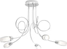 Plafoniera-Contemporanea-Feeling-Net-Metallo-Cromo-Vetro-Trasparente-5-Luci-G9