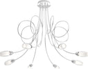 Plafoniera-Contemporanea-Feeling-Net-Metallo-Cromo-Vetro-Trasparente-8-Luci-G9