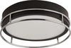 Plafoniera-Contemporanea-Fenice-Acciaio-Nero-E-Cromo-Vetro-2-Luci-E14-30Cm