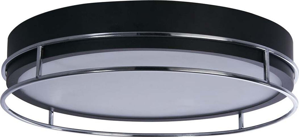 Plafoniera-Contemporanea-Fenice-Acciaio-Nero-E-Cromo-Vetro-3-Luci-E14-40Cm