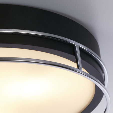 Plafoniera-Contemporanea-Fenice-Acciaio-Nero-E-Cromo-Vetro-3-Luci-E14-40Cm