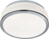Plafoniera-Contemporanea-Formaggio-Acciaio-Argento-Vetro-Bianco-1-Luce-E27-23Cm