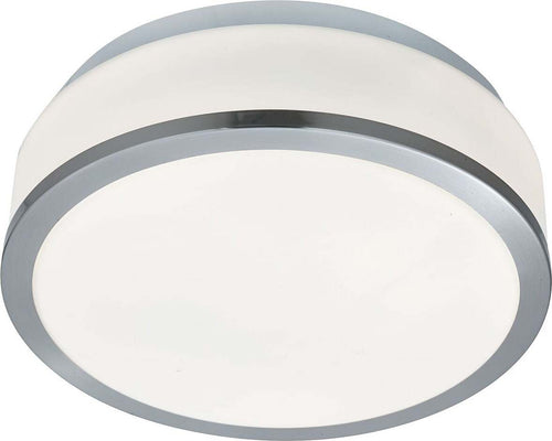 Plafoniera-Contemporanea-Formaggio-Acciaio-Argento-Vetro-Bianco-1-Luce-E27-23Cm