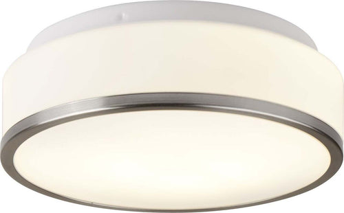 Plafoniera-Contemporanea-Formaggio-Acciaio-Argento-Vetro-Bianco-1-Luce-E27-28Cm