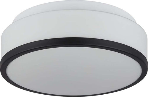 Plafoniera-Contemporanea-Formaggio-Acciaio-Bianco-Vetro-Nero-1-Luce-E27