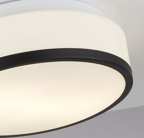 Plafoniera-Contemporanea-Formaggio-Acciaio-Bianco-Vetro-Nero-1-Luce-E27